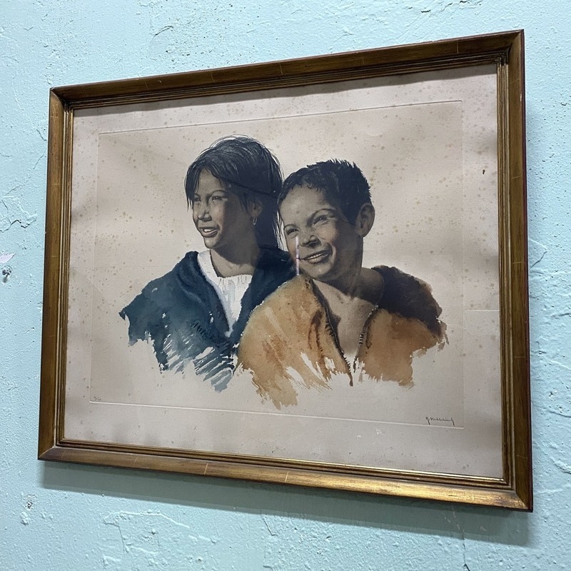 СТАРИННАЯ КАРТИНА "ДЕТИ"