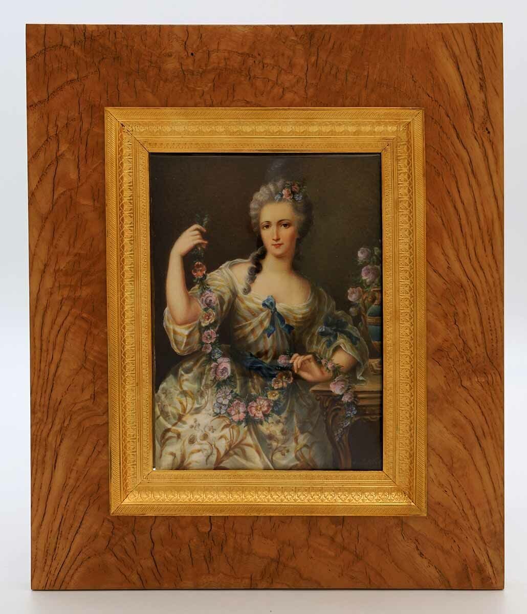 Портрет дамы с цветком. Франция. XIX век.